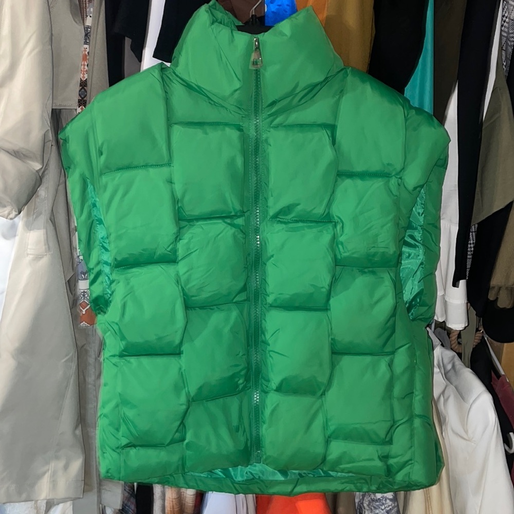 Fashion nova green oversize puffer vest ✨✨